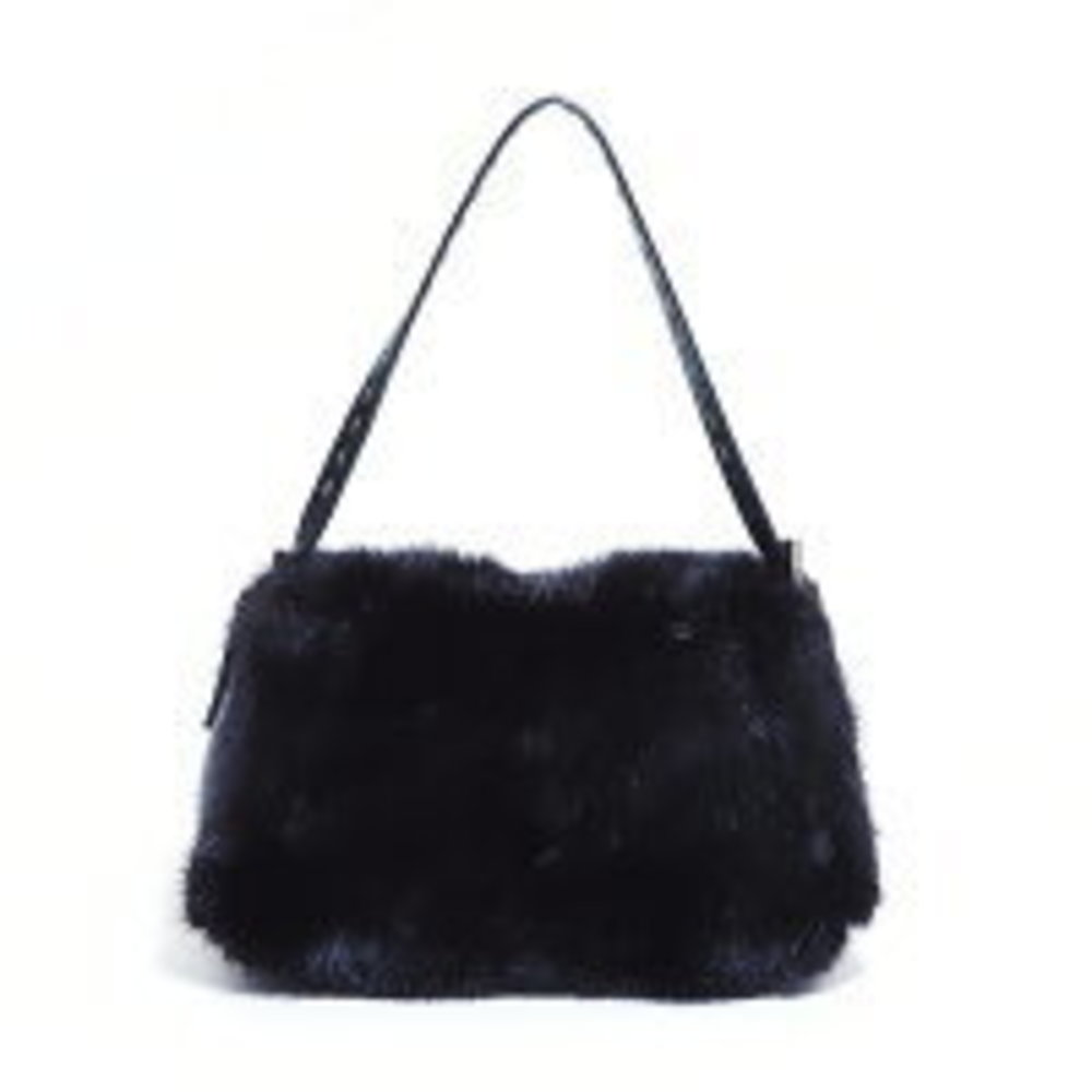 FENDI Fur Black Mini Handbag